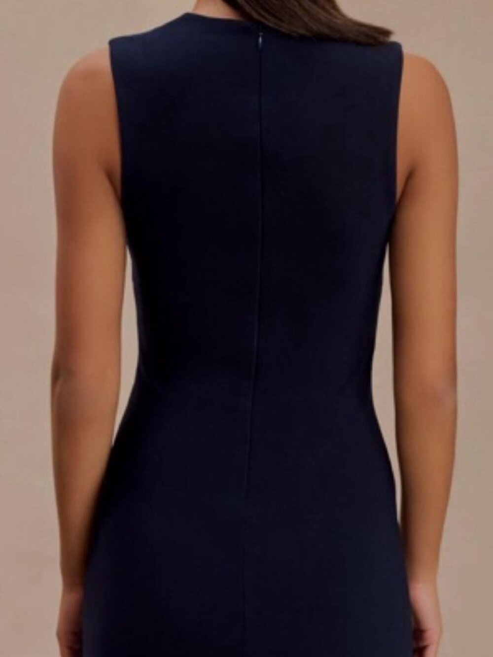 Meshki — Frida Crepe Mini Dress in Dark Navy - Picture 3 of 6
